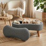 Zem Scala Sandıklı Bohem Ahşap Ayaklı Puf/Bench