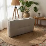 Zem Libre Katlanır Yatak,Katlanır Minder,Taşınabilir Yatak,Açık Krem - Görsel 2